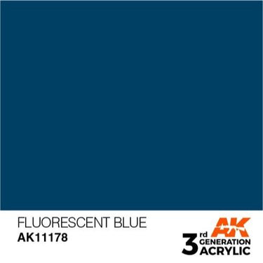 AK Interactive AK11178 Fluorescent Blue Acrylic Paint 17ml (3rd Generation)